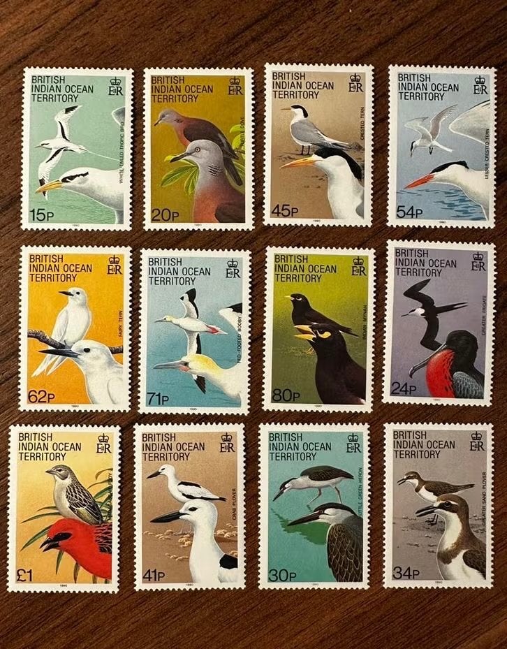 British Indian Ocean 1990 Vogels Postfris Postzegels, Ophalen of Verzenden, Postfris