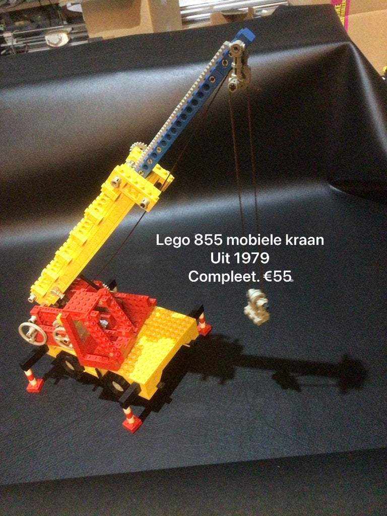 Lego Technic 855 Mobiele Kraan uit 1979 - Compleet, Gebruikt, Lego, Ophalen of Verzenden, Complete set