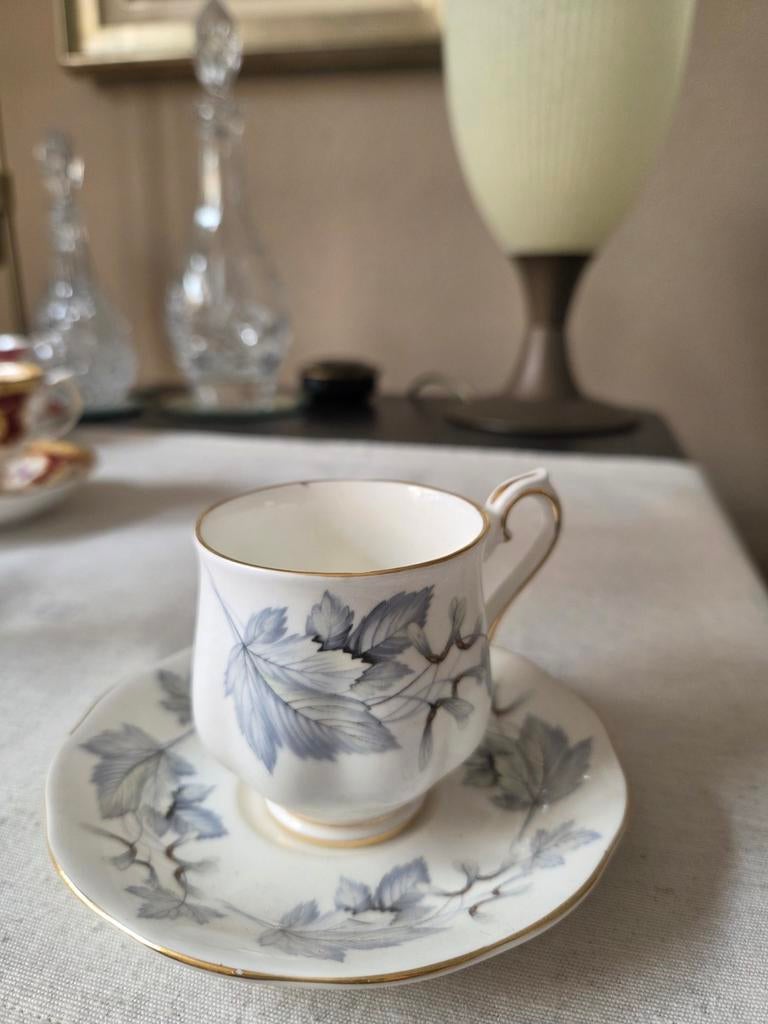 Royal Albert Silver Maple Kop en Schotel - Vintage Porselein, Ophalen of Verzenden