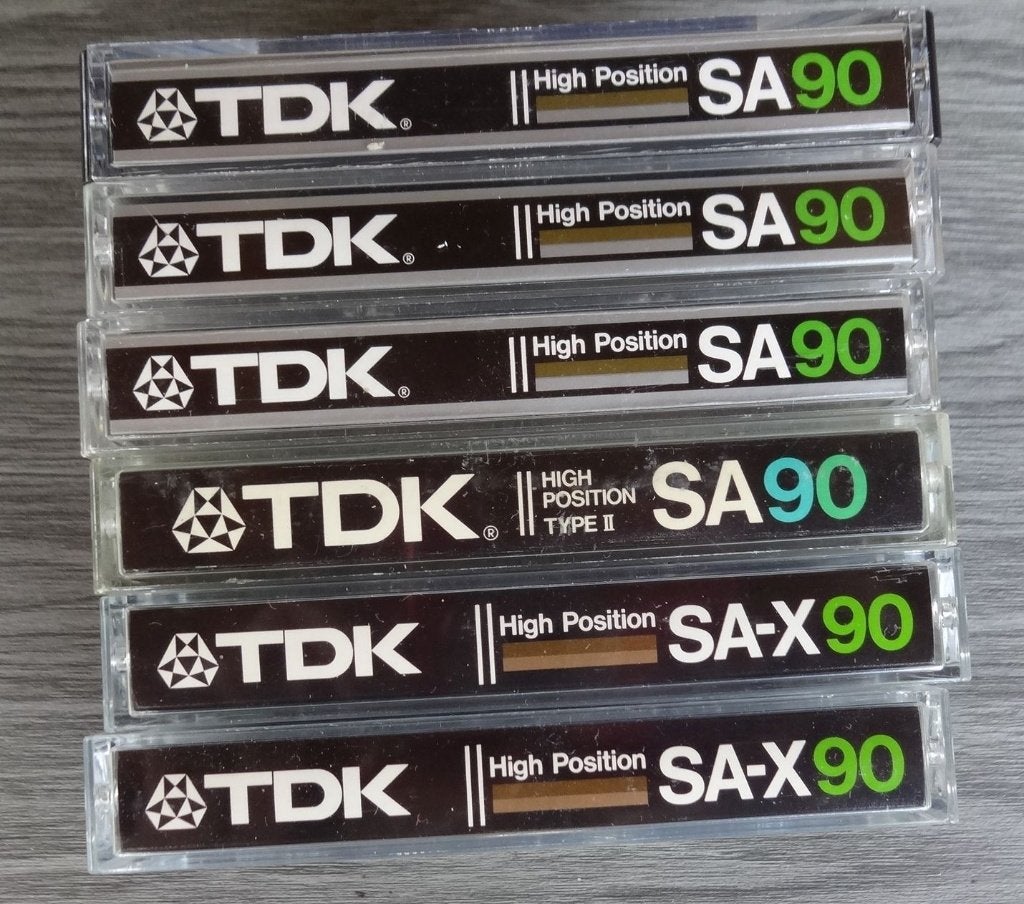 TDK cassettebandjes   6st   SA-90  en SA-X90, Ophalen of Verzenden, Gebruikt, Overige genres, 2 t/m 25 bandjes