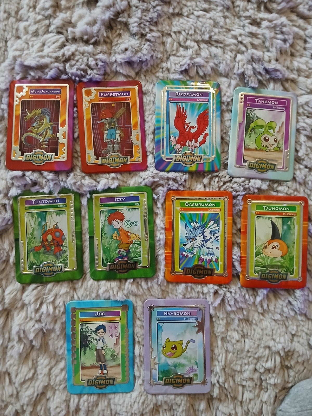 2000 Digimon Taco Bell Metalen Kaarten - 10 stuks, Verzamelen, Speelgoed, Ophalen of Verzenden