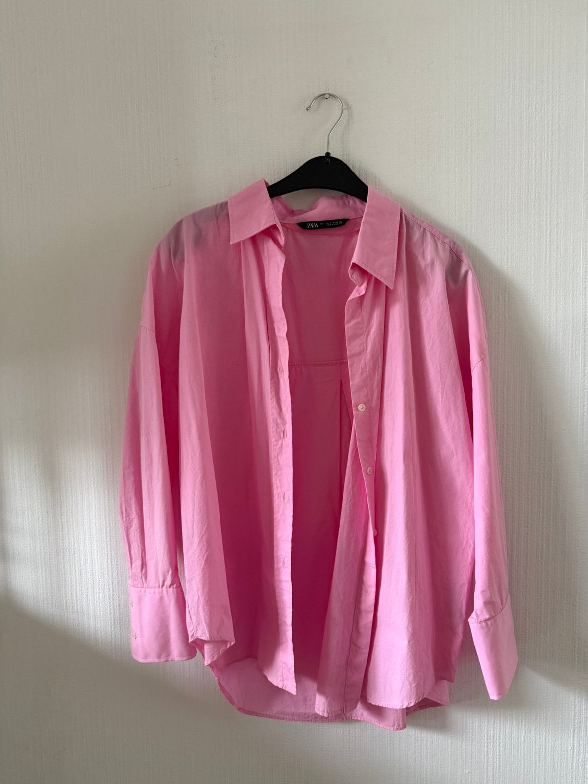 Zara roze blouse overhemd Maat L, Kleding | Dames, Blouses en Tunieken, Ophalen of Verzenden, Zo goed als nieuw, Maat 38/40 (M)