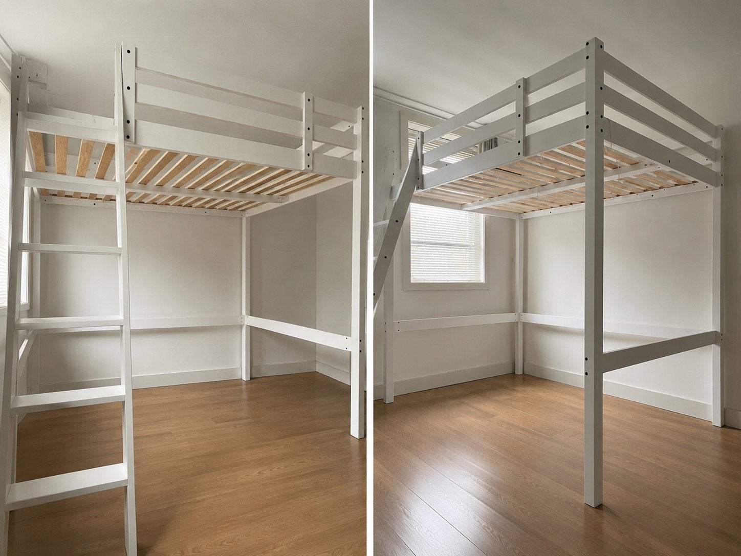 IKEA STORA Witte Hoogslaper met Bureau Ruimte - ZGAN, Eenpersoons, Ophalen of Verzenden, Zo goed als nieuw, 200 cm