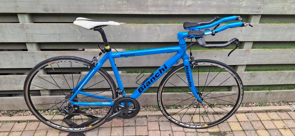 Bianchi racefiets - Blauw, Zo goed als nieuw, Fietsen en Brommers, Fietsen | Racefietsen, Ophalen
