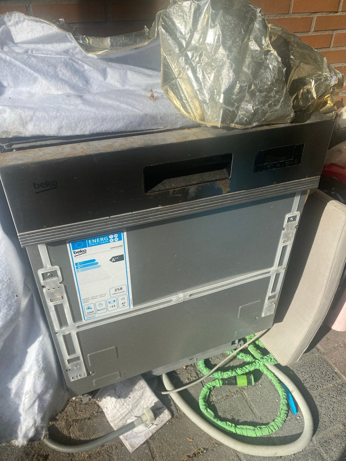 Beko vaatwasser - Voor onderdelen, Ophalen of Verzenden, Niet werkend, Inbouw, 60 cm of meer