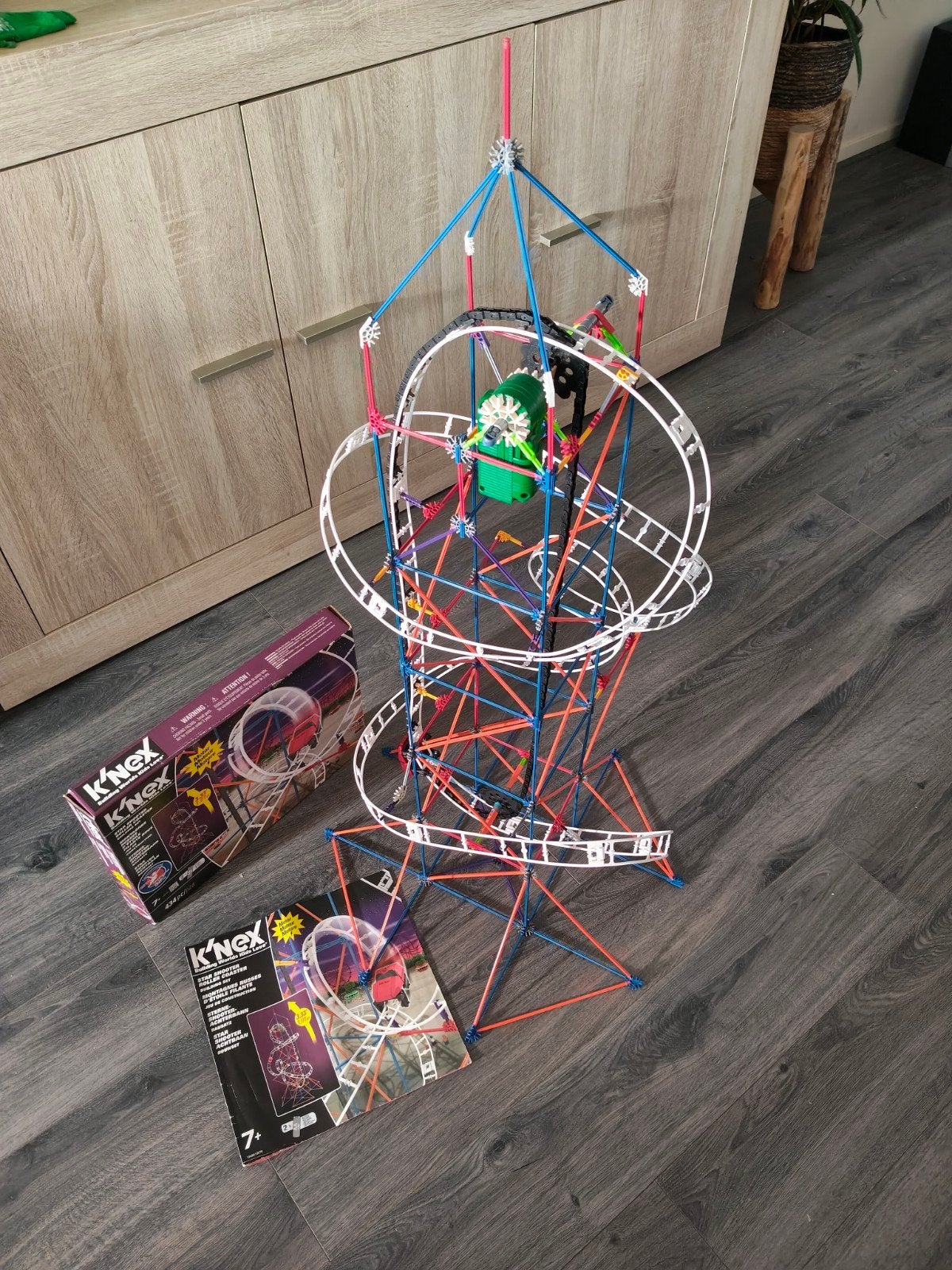 K'nex Star Shooter Achtbaan Bouwset - Compleet met Motor, Kinderen en Baby's, Ophalen of Verzenden, Zo goed als nieuw, K'nex