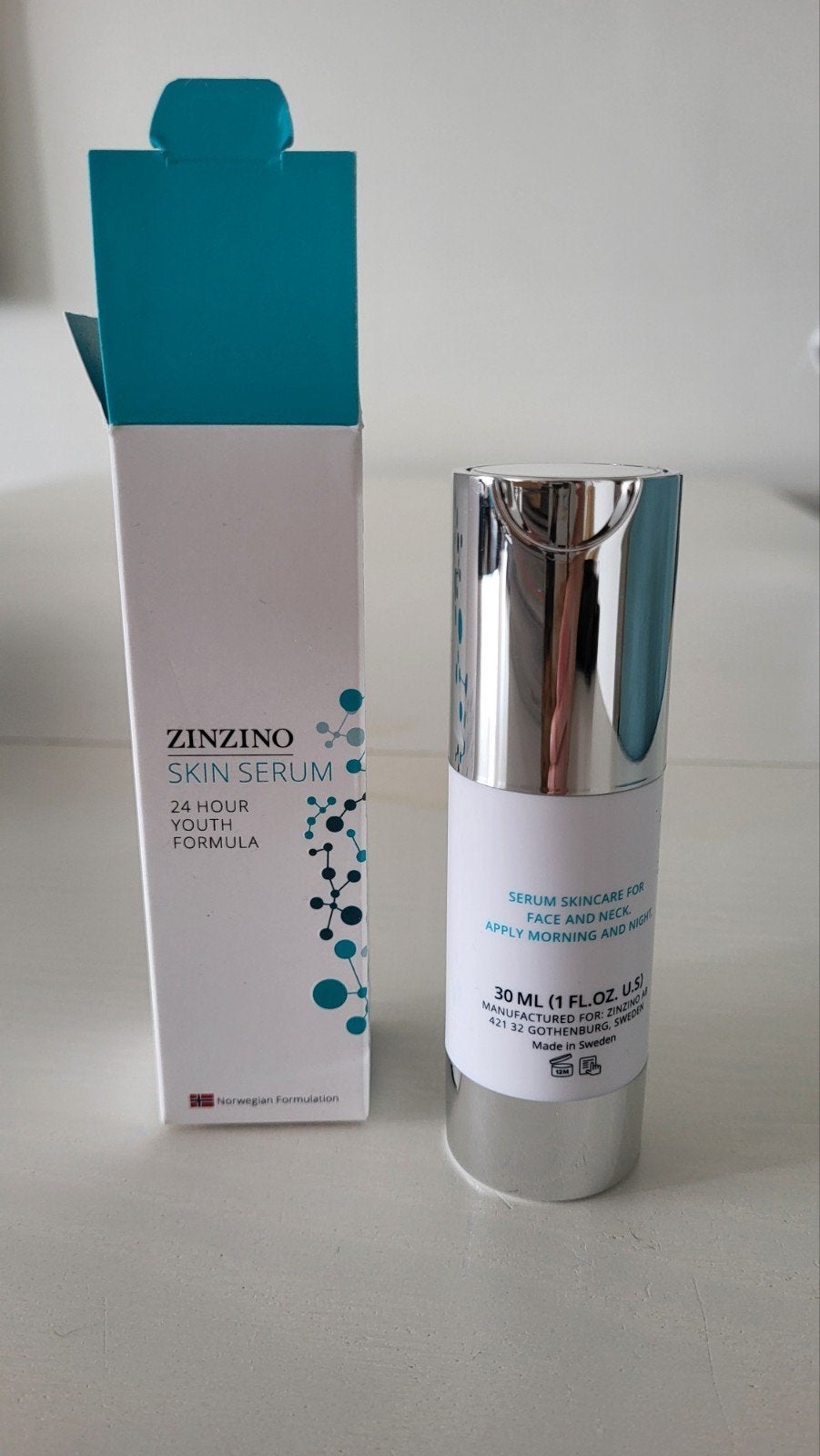 Zinzino Skin Serum 30ml, Ophalen of Verzenden, Nieuw, Gehele gezicht, Verzorging