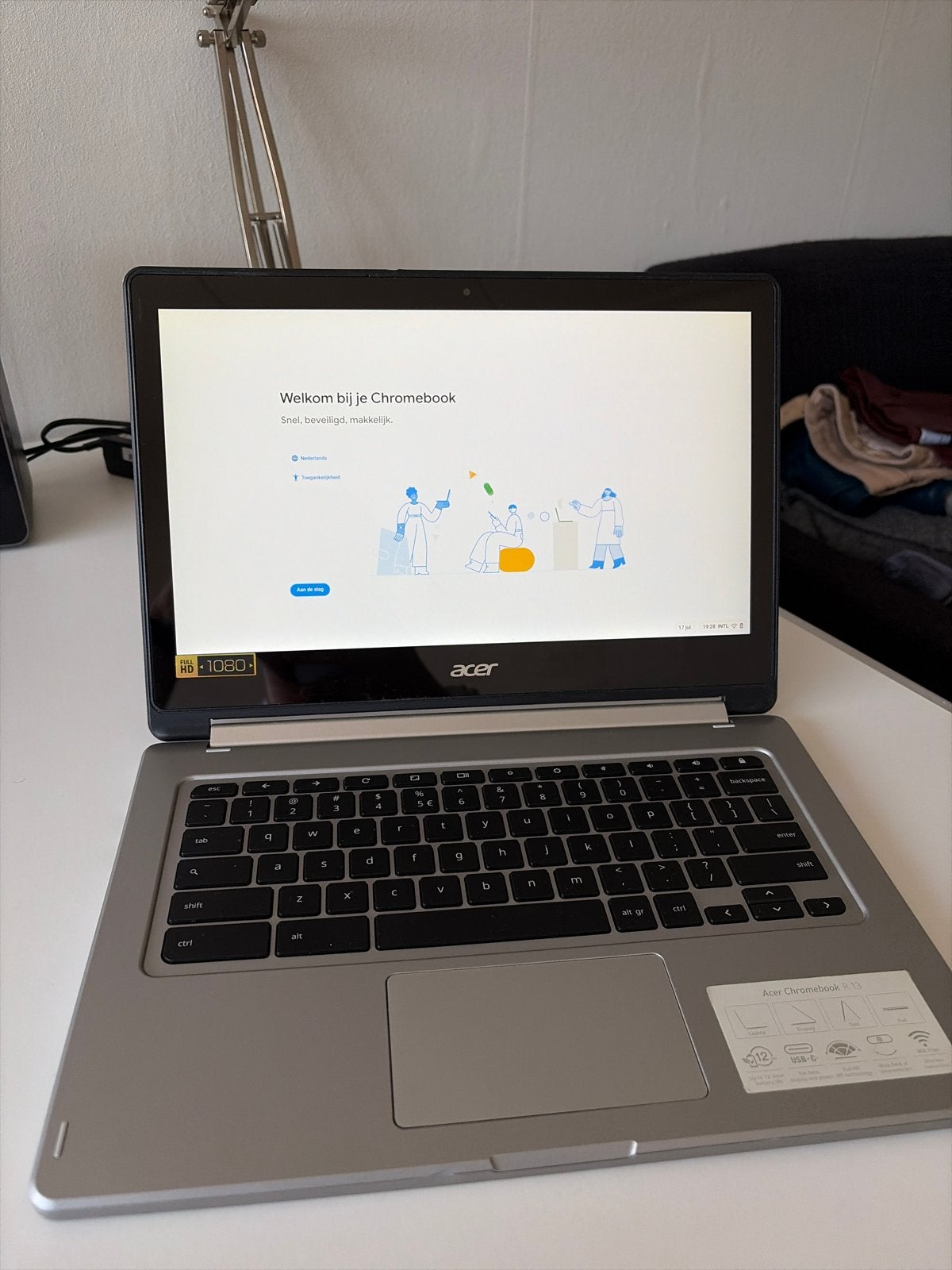 Acer Chromebook R13 - Full HD Touchscreen, Ophalen, 13 inch, Qwerty, Touchscreen