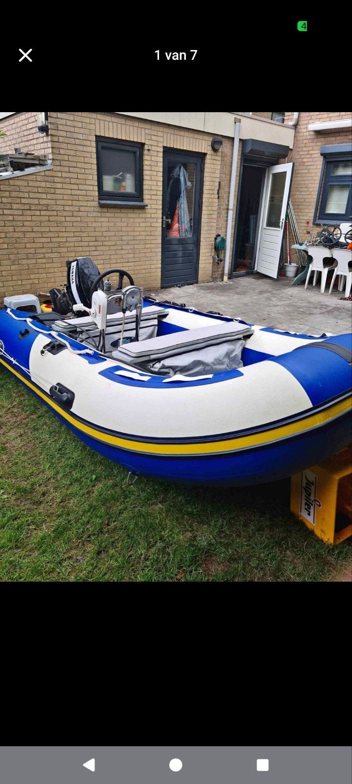 Hibo rubberboot  geheel compleet, Watersport en Boten, Gebruikt, Overige materialen, Inclusief motor, Ophalen