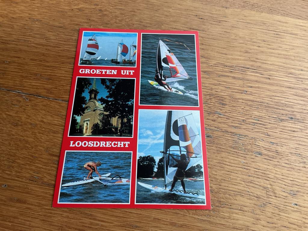 C2768 Groeten uit Loosdrecht surfen kerk, Ophalen of Verzenden, Noord-Holland