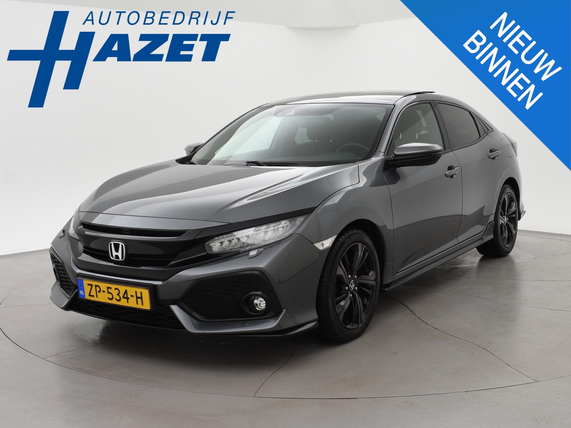 Honda Civic 1.5 i-VTEC 182 PK SPORT PLUS AUT. + PANORAMA | S, Auto's, Stof, Euro 6, 4 cilinders, 182 pk