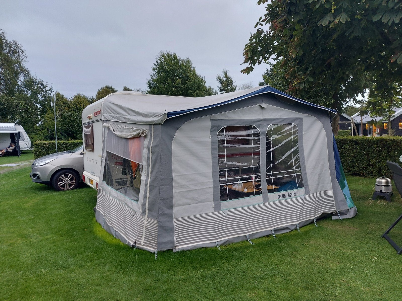 grey look voortent, Caravans en Kamperen, Ophalen, Gebruikt, Tot en met 2