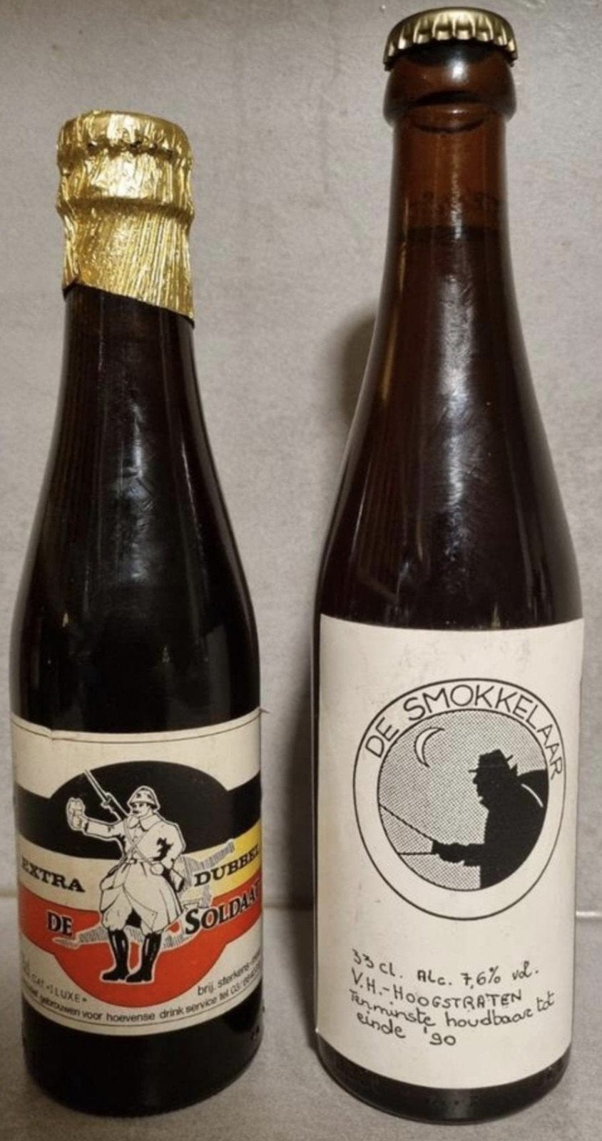 Vintage Hoogstraten set: De Soldaat ~'87 en Smokkelaar '90, Ophalen of Verzenden, Zo goed als nieuw, Flesje(s), Overige merken