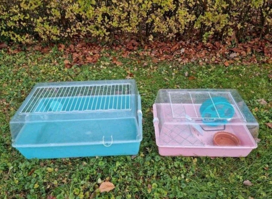 2 x hamster / cavia knaagdier verblijf inclusief toebehoren, Dieren en Toebehoren, Kooi, Rat, Minder dan 75 cm, Zo goed als nieuw