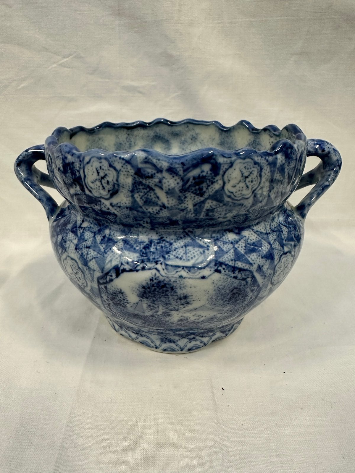 Antieke kleine Amfora Porseleinen Cache- Pot Diameter 18cm, Ophalen