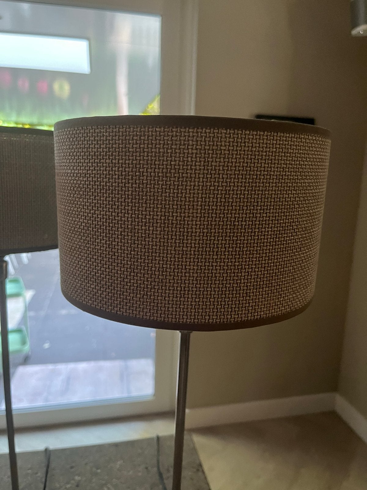 Set van 2 Tafellampen - 52 cm hoog, 20 cm diameter, Huis en Inrichting, Lampen | Tafellampen, Ophalen, Gebruikt, Metaal, Schemerlamp