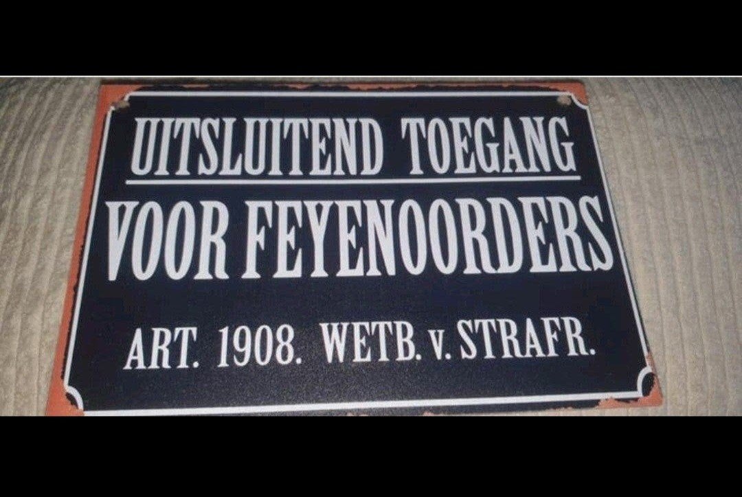 Authentiek feyenoord wandbord, vervaardigd uit hout., Verzamelen, Ophalen of Verzenden, Feyenoord, Overige typen