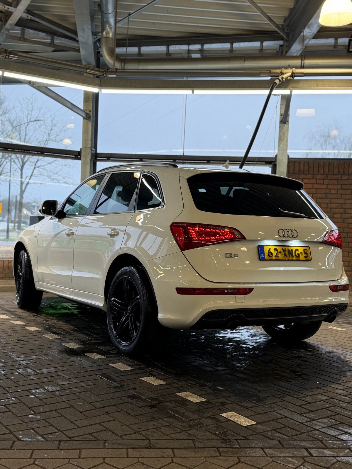 Audi Q5 2.0 Tfsi Quattro S-tronic 2009 Wit, Auto's, Automaat, Zwart, Wit, Leder