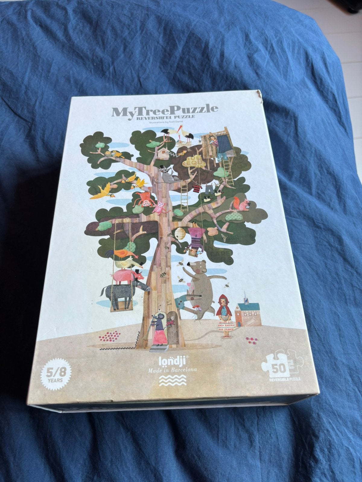 Londji MyTreePuzzle dubbelzijdige puzzel 50 stukjes, Ophalen of Verzenden, 10 tot 50 stukjes, Gebruikt, 4 tot 6 jaar