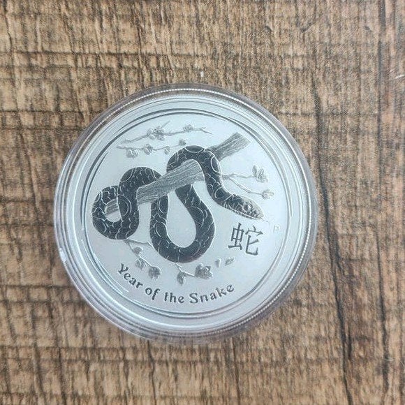 Lunar Munt 1 Oz Zilveren Munt - Jaar van de Slang 2013, Ophalen of Verzenden, Losse munt, Zilver