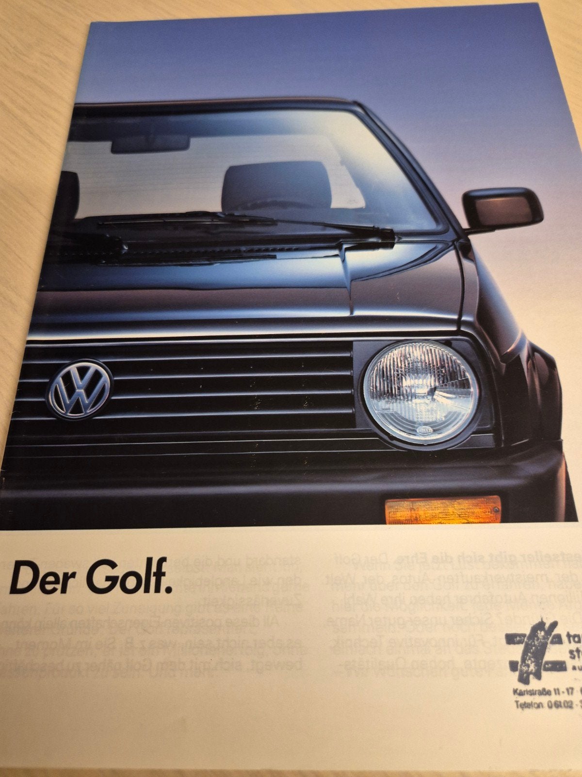 1991 allerlaatste Volkswagen Golf 2 folder óók kleuren izgst, Ophalen of Verzenden, Zo goed als nieuw, Volkswagen