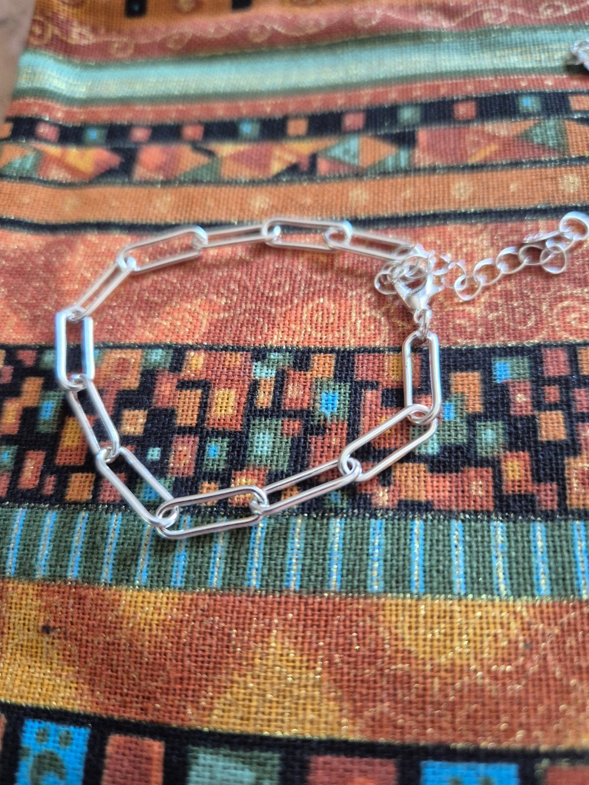 Nieuwe zilverkleurige schakelarmband, Ophalen of Verzenden, Nieuw, Zilver, Staal