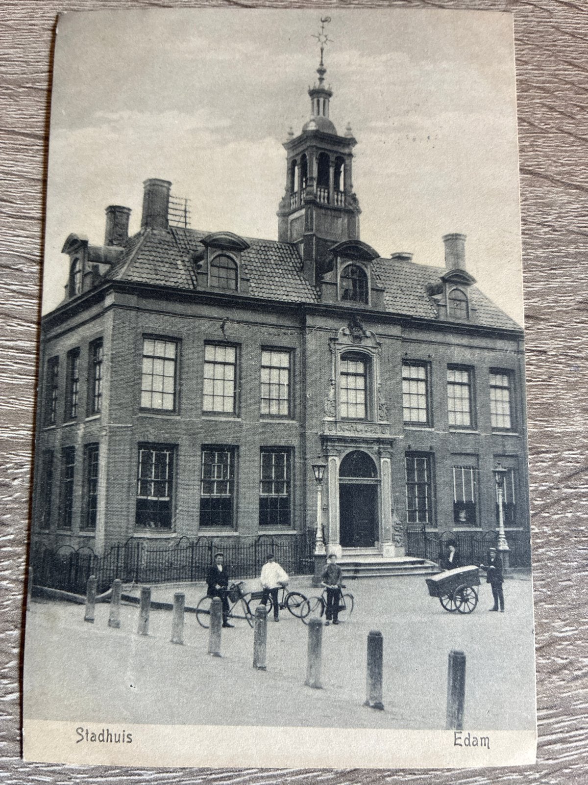 Oude ansichtkaart Stadhuis Edam - Gelopen 1916, Ophalen of Verzenden, Voor 1920, Gelopen, Noord-Holland
