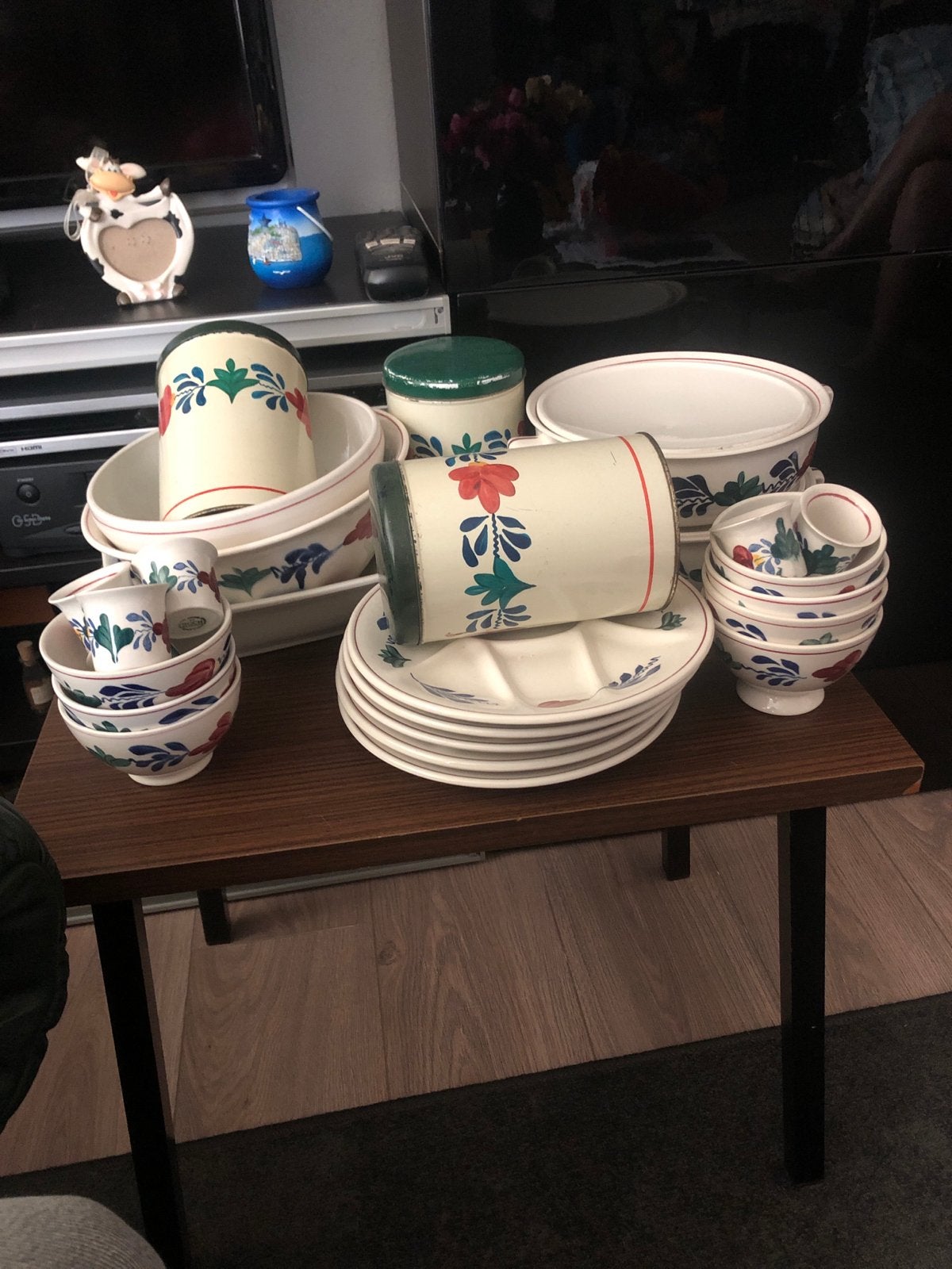 Vintage Boch Frères Keramis servies - Boerenbont stijl, Antiek en Kunst, Ophalen