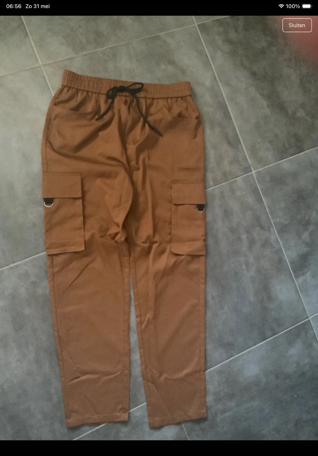 Mode cargo broek maat l, xl, Zwart, Maat 46/48 (XL) of groter, Ophalen of Verzenden, Zo goed als nieuw