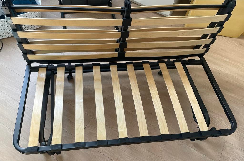 IKEA LYCKSELE LÖVÅS 2-zits slaapbank onderstel, Ophalen, Gebruikt, Zwart, Tweepersoons