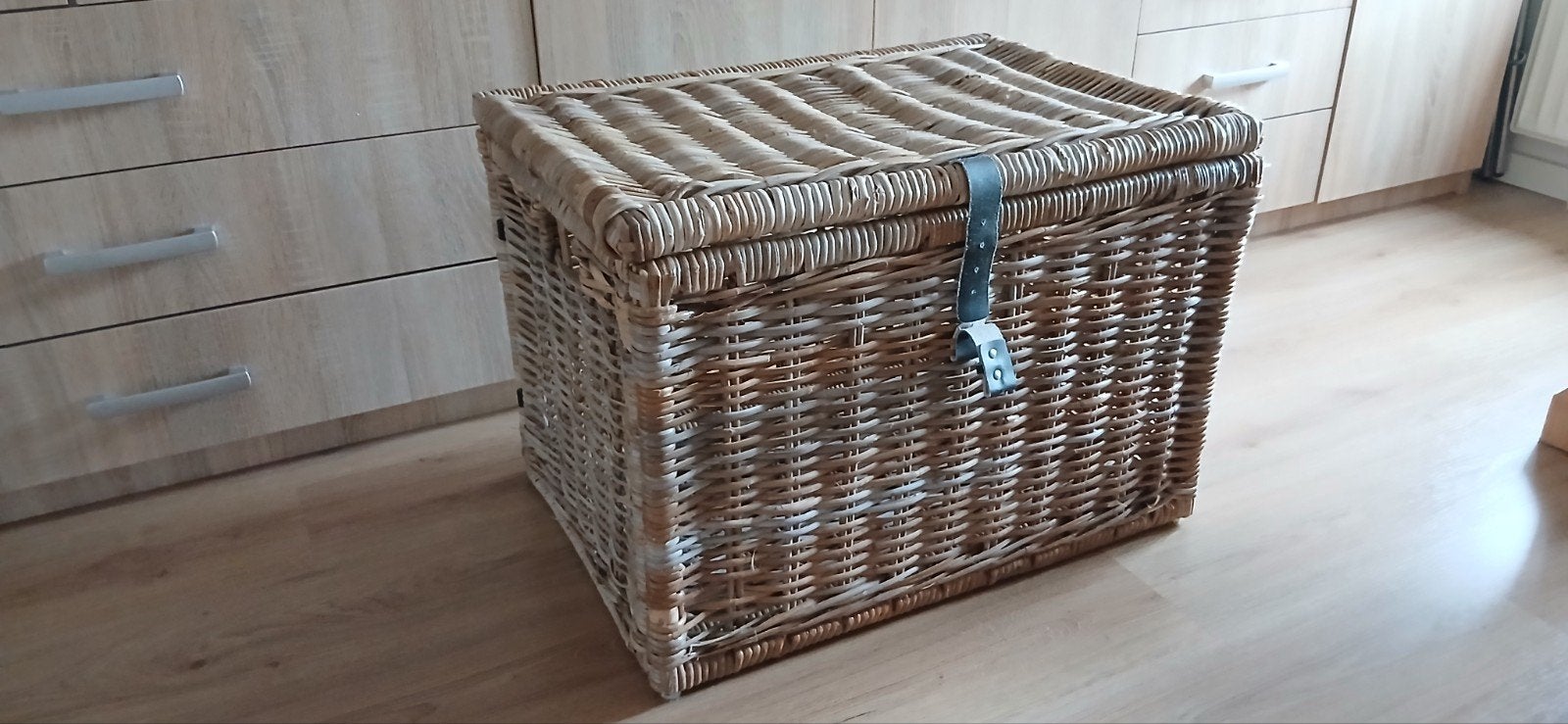 Ikea rieten opbergmand, Huis en Inrichting, Ophalen, Overige materialen, Minder dan 50 cm, Gebruikt