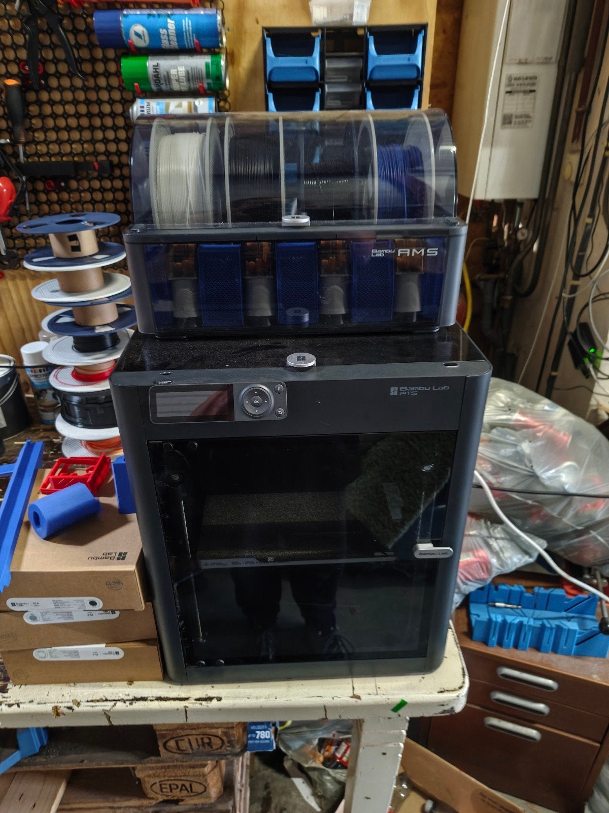 Bambu Lab P1S 3D-printer 3 nieuw rollen PLA filament, Computers en Software, Ophalen, Zo goed als nieuw, Filament, Bambu Lab
