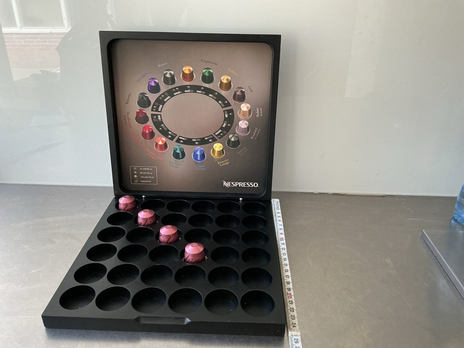 Nespresso capsulehouder / opbergdoos, Ophalen, Kunststof, Zwart, Overige typen