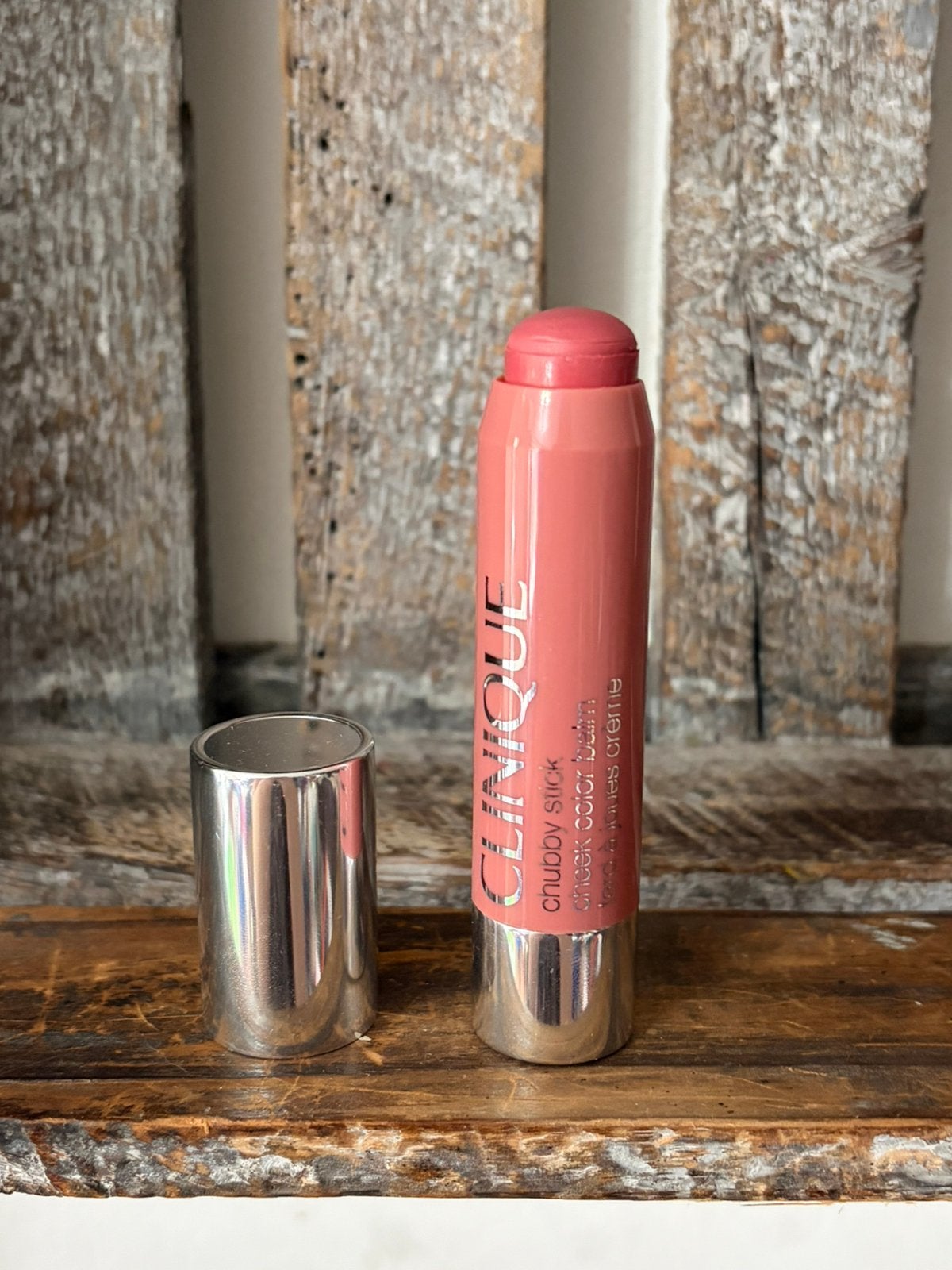 Clinique Chubby Stick Blush 01, Ophalen of Verzenden, Zo goed als nieuw, Roze, Wangen