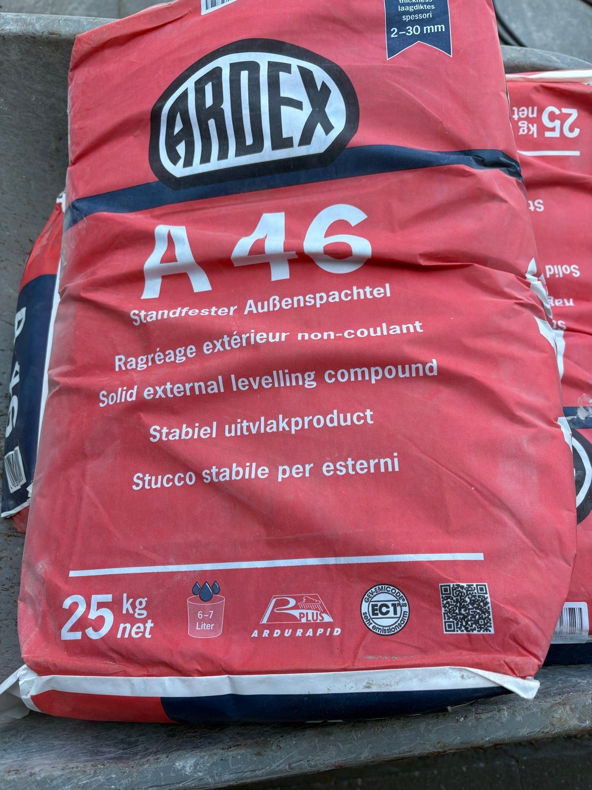 Ardex A 46 Stabiel uitvlakproduct 25 kg, Doe-het-zelf en Verbouw, Tegels, Ophalen, Overige materialen, Overige typen, Nieuw