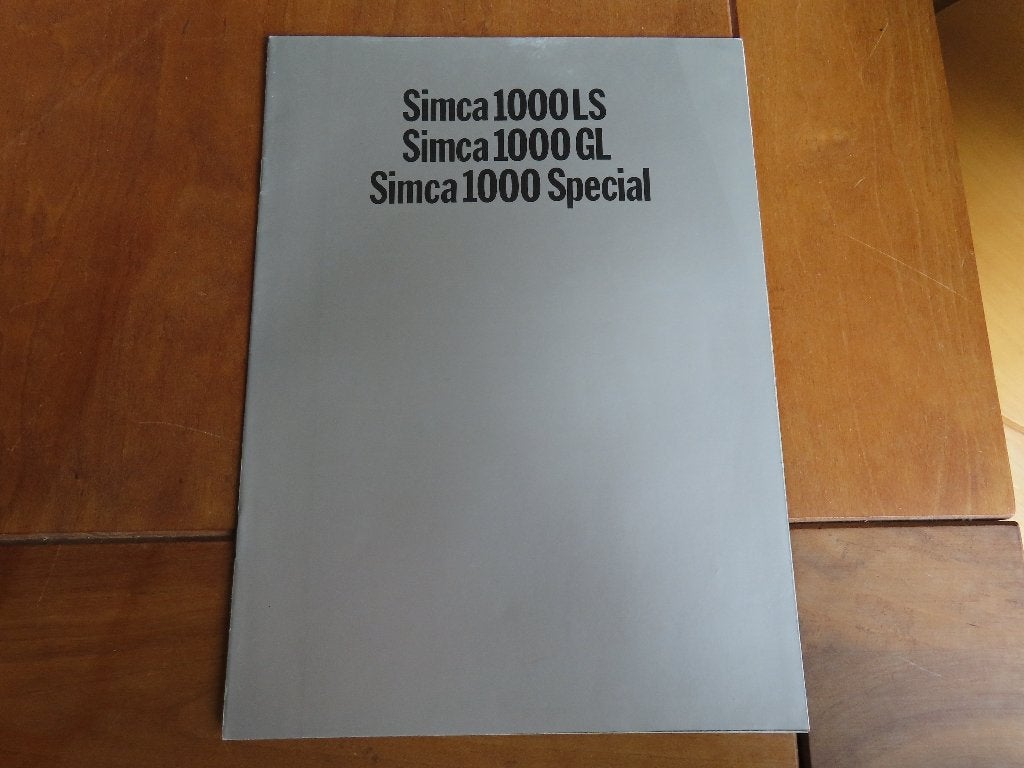 Folder Simca 1000 1970, 22 blz, Zo goed als nieuw, Overige merken, Simca, Ophalen of Verzenden