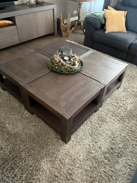 salontafel, Huis en Inrichting, Tafels | Salontafels, Ophalen, 50 tot 100 cm, Vierkant, 50 tot 100 cm