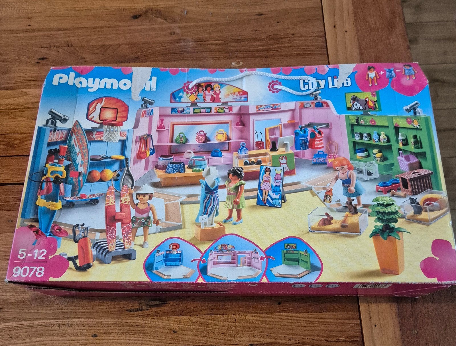 Playmobil City Life Winkelcentrum Set 9078, Kinderen en Baby's, Speelgoed | Playmobil, Ophalen, Gebruikt, Complete set