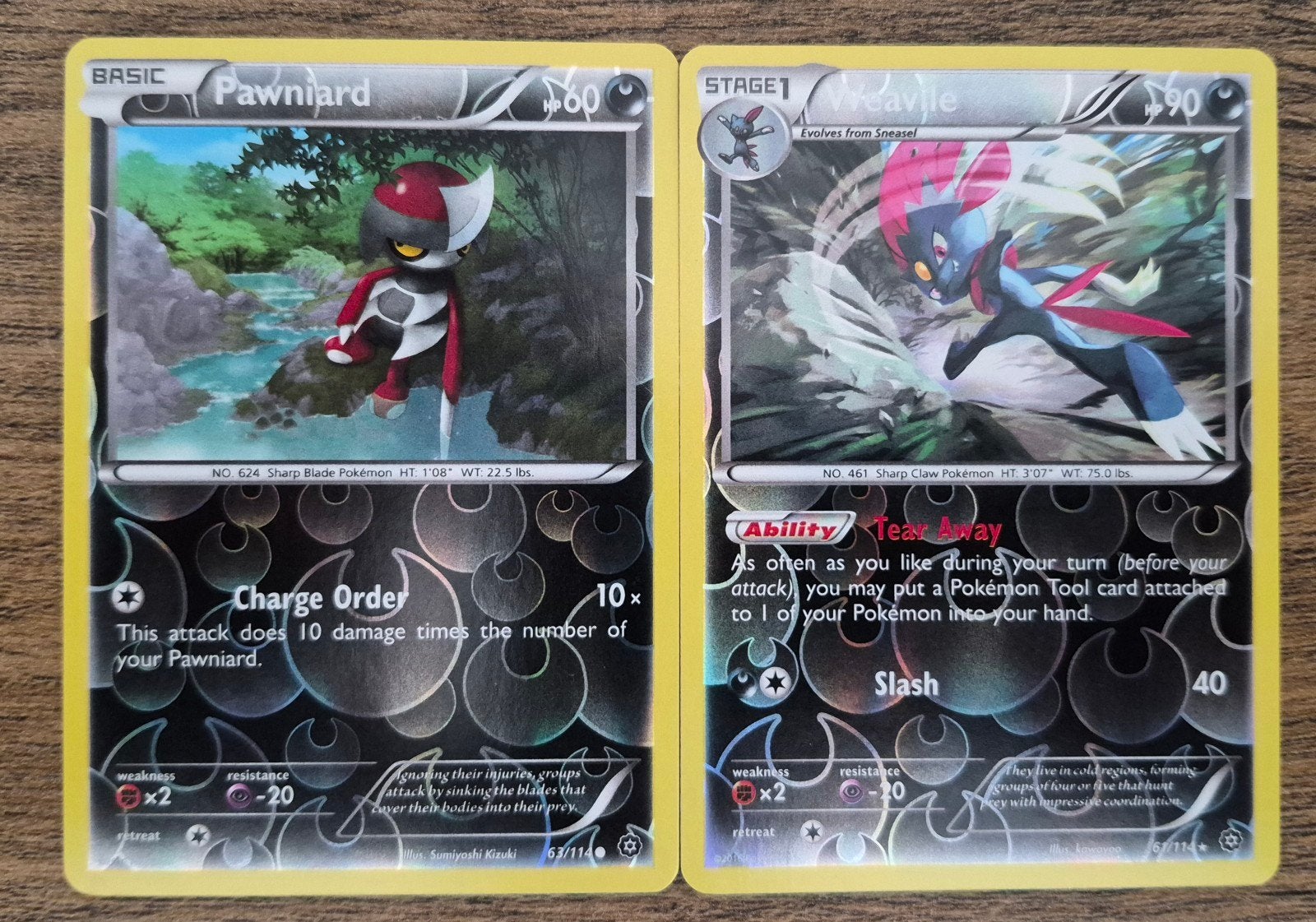 Pokémon XY Steam Siege – Reverse Holo Dark Set (2 kaarten), Verzenden, Zo goed als nieuw, Meerdere kaarten