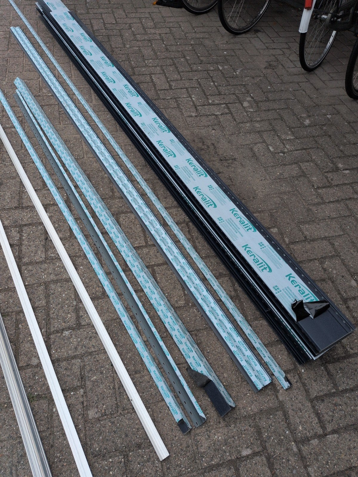 Keralit 143 mm sponningdelen staalblauw + profielen, Ophalen of Verzenden, Nieuw