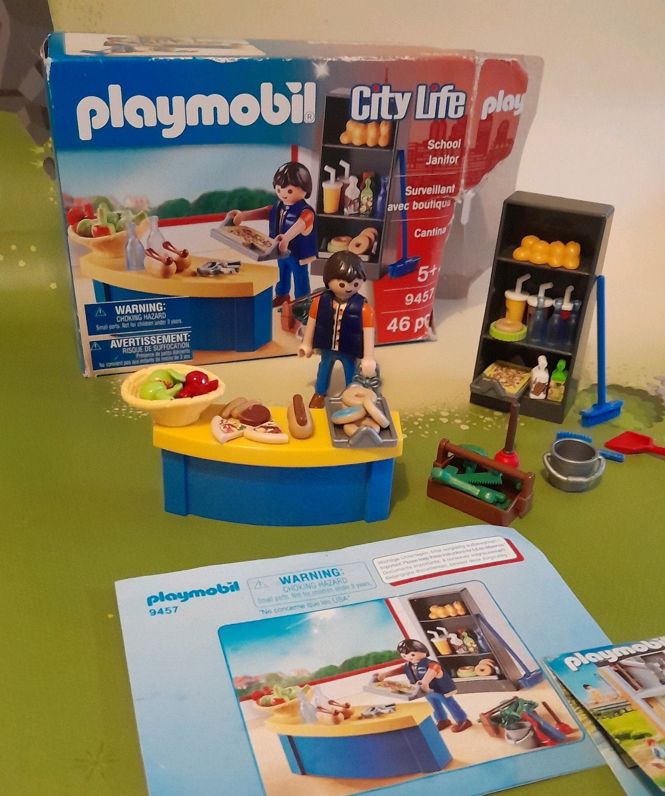 Playmobil school conciërge met kiosk 9457, Complete set, Ophalen of Verzenden, Zo goed als nieuw, City life