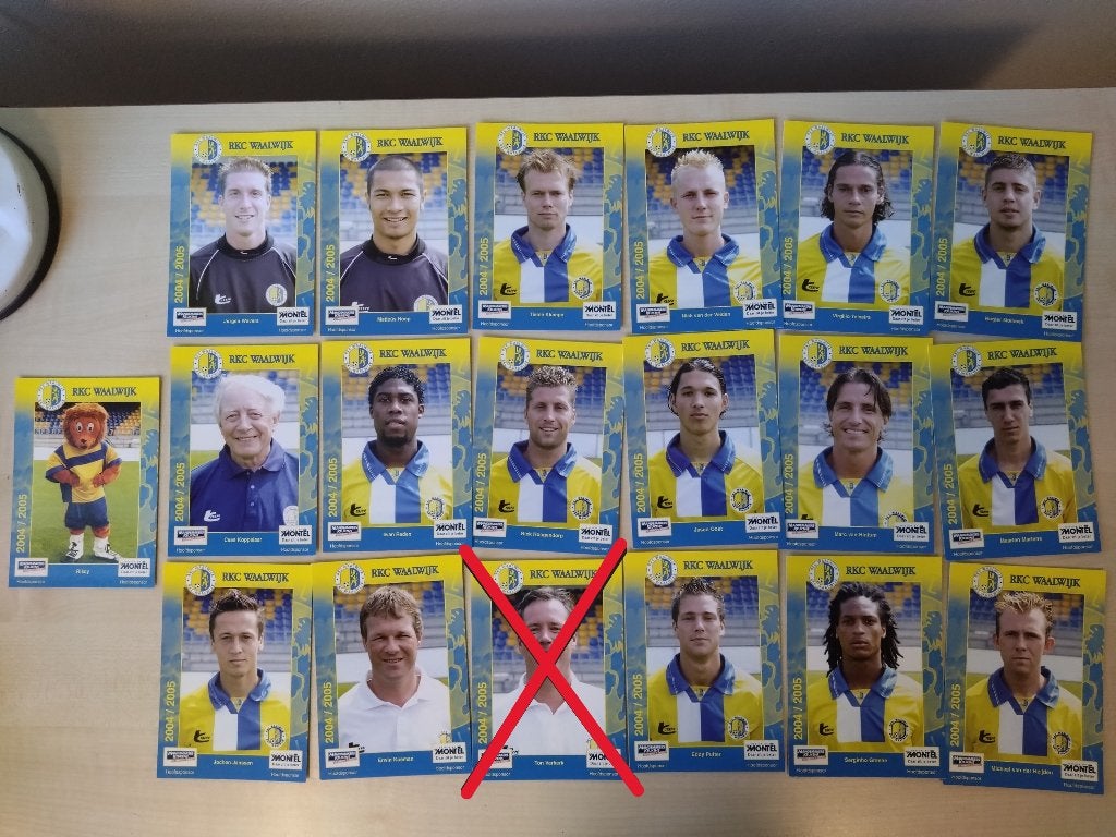 Diverse spelerskaarten RKC 2004-2005, Ophalen of Verzenden, Zo goed als nieuw, Feyenoord, Spelerskaart