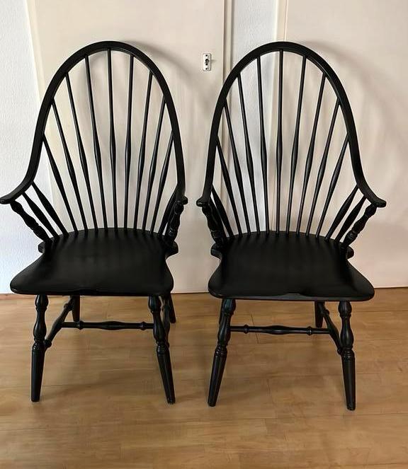 Twee Vintage Windsor stoelen, Bruin, Ophalen of Verzenden, Zo goed als nieuw, Eén
