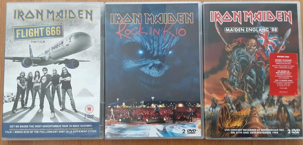 Iron Maiden 6 DVD's: Flight 666, Rock in Rio, Maiden England, Ophalen of Verzenden