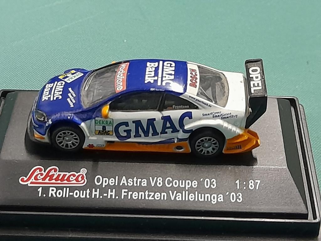 Schuco Opel Astra V8 Coupe '03 - H.-H. Frentzen 1:87, Hobby en Vrije tijd, Modelauto's | 1:87, Ophalen of Verzenden, Zo goed als nieuw