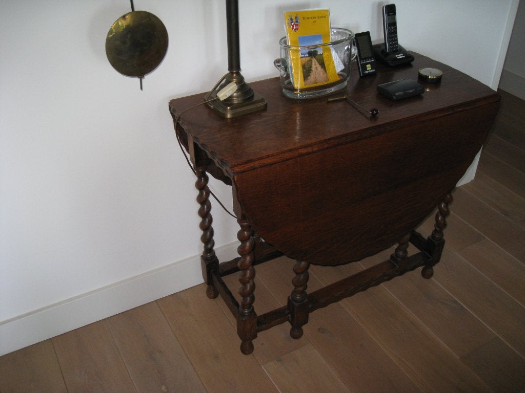 Engelse legtable eiken, Ophalen, 100 tot 150 cm, 50 tot 100 cm, Zo goed als nieuw