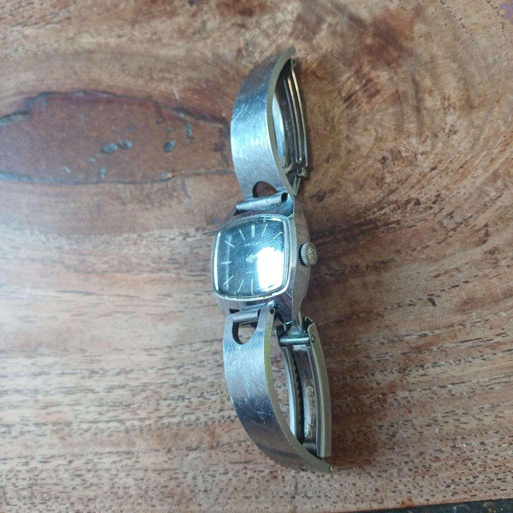 Vintage Prisma dameshorloge - Quartz met metalen band, Ophalen of Verzenden, Gebruikt, Staal, Overige merken