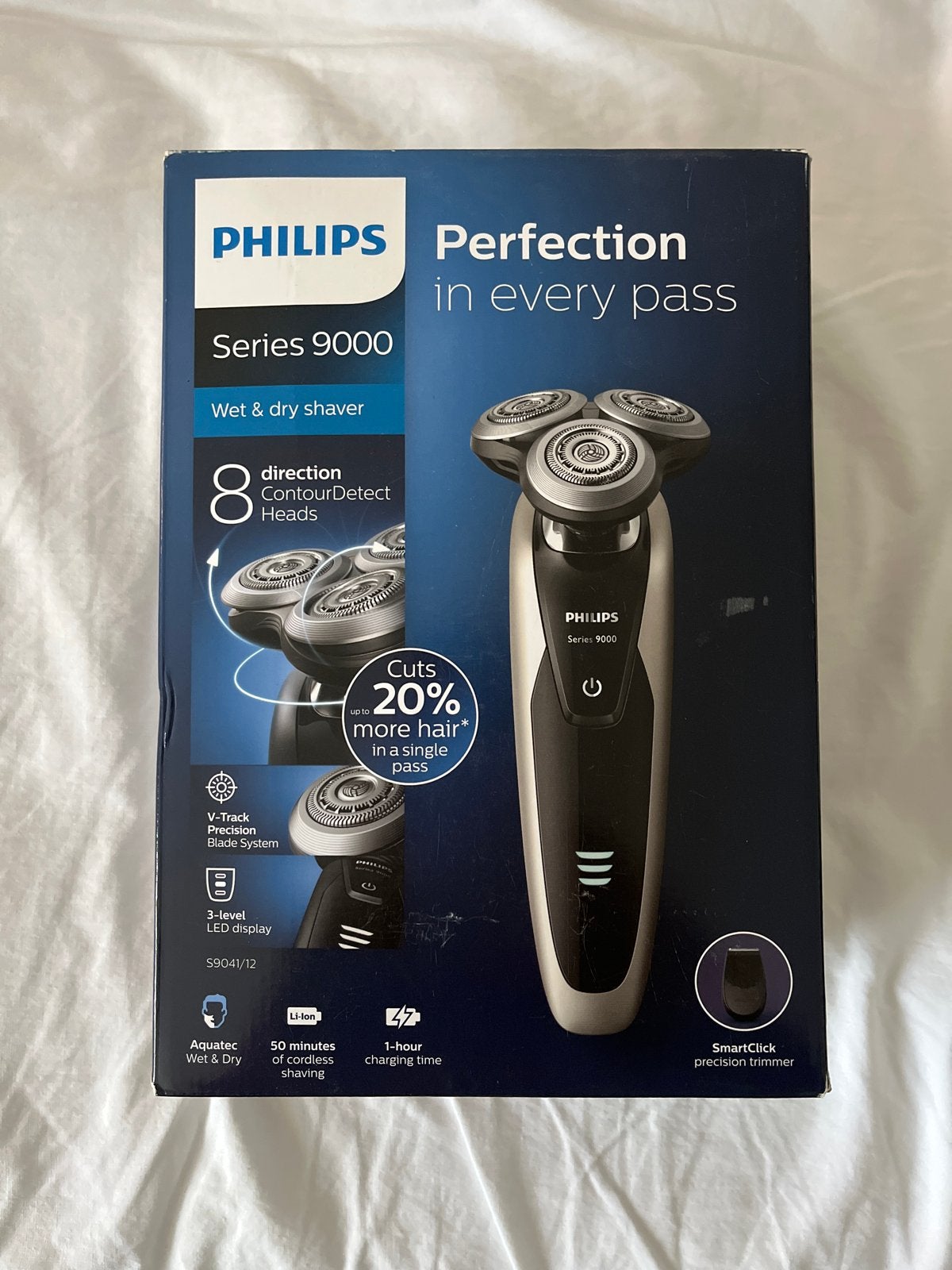 Philips Series 9000 scheerapparaat S9041/12 + nieuwe koppen, Ophalen of Verzenden, Gebruikt, Scheren en Epileren