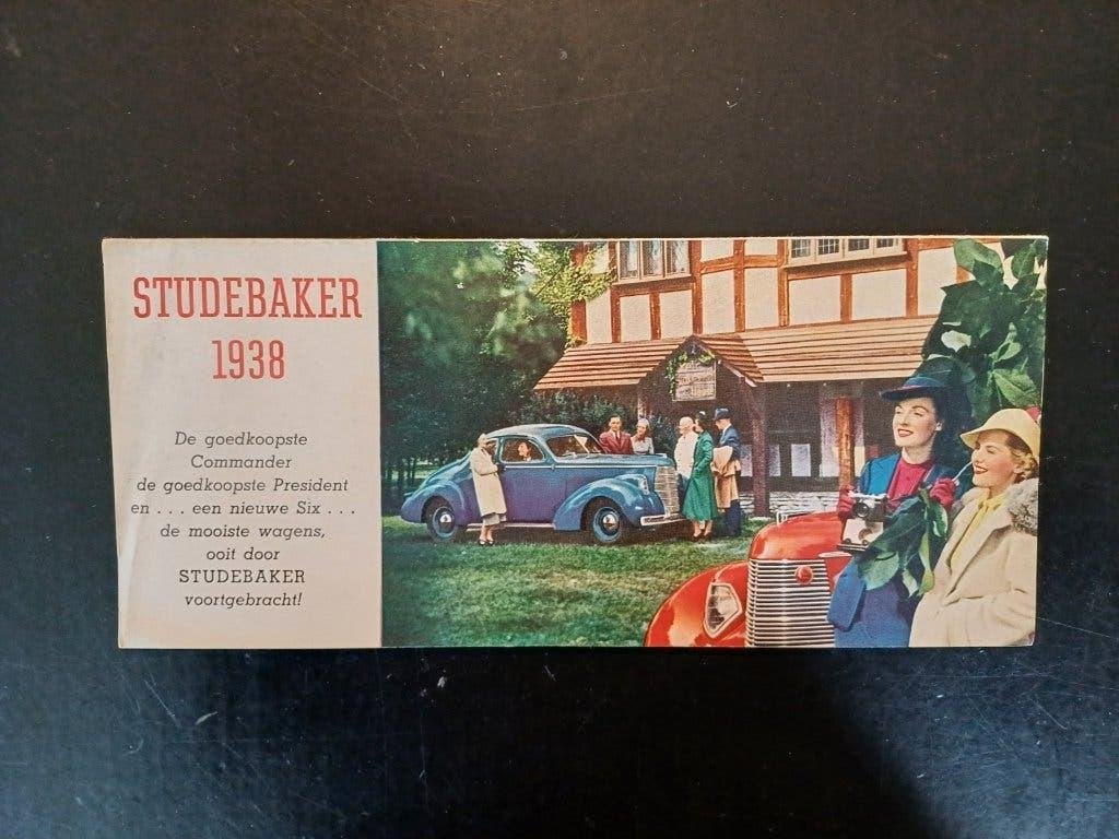STUDEBAKER 1938 dealer brochure folder origineel NL, Ophalen of Verzenden, Zo goed als nieuw, Overige merken