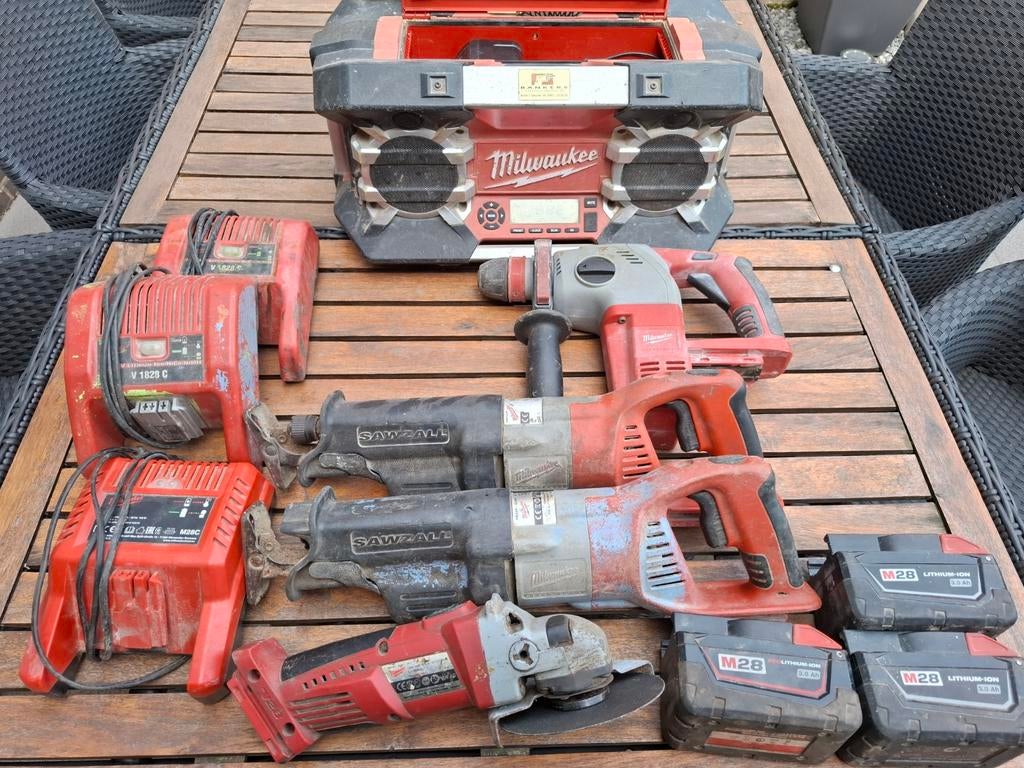 Milwaukee 28v, Ophalen, 1200 watt of meer, 70 mm of meer